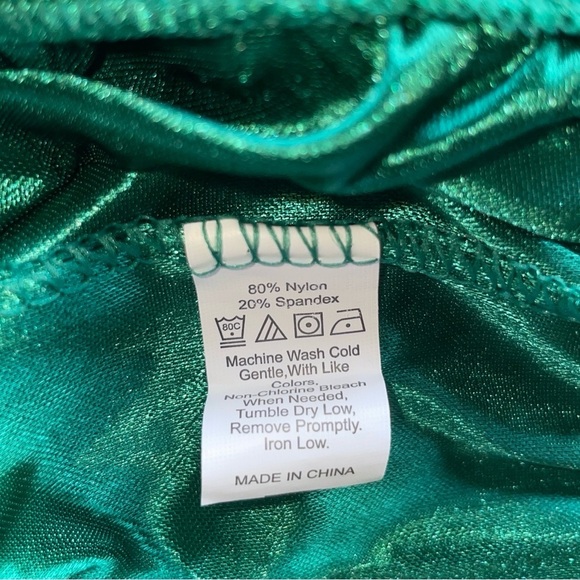 3 Pc Emerald Green Pajama Set Embroidered Flower & Lace Cami Shorts & Pants Sz M - Picture 14 of 15